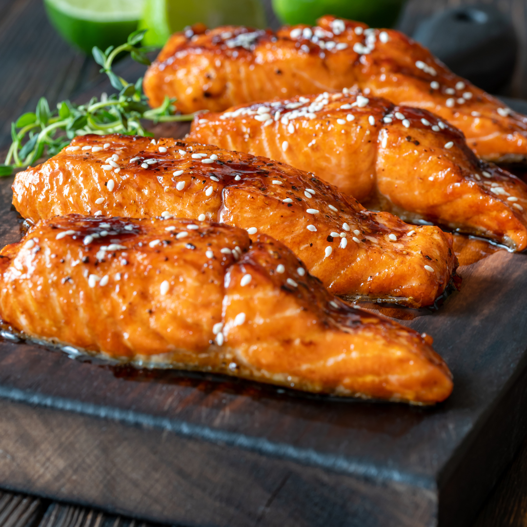 Baj's Hot Sauce Glazed Salmon