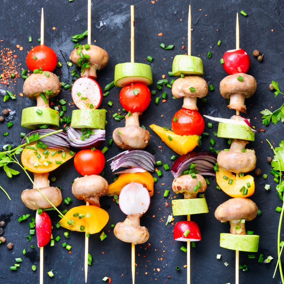 Baj's Spicy Veggie Skewers